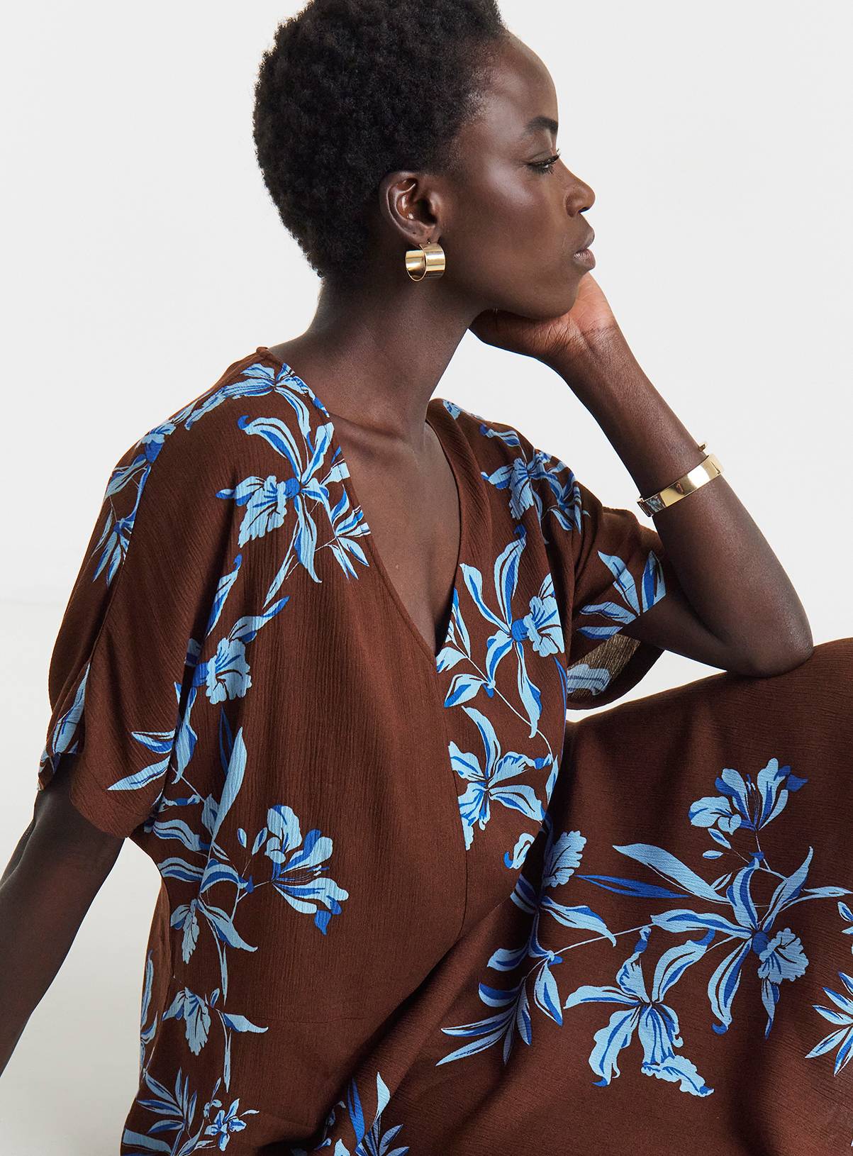 JD WILLIAMS Dropped Waist Kaftan Dress 22 - Image 3